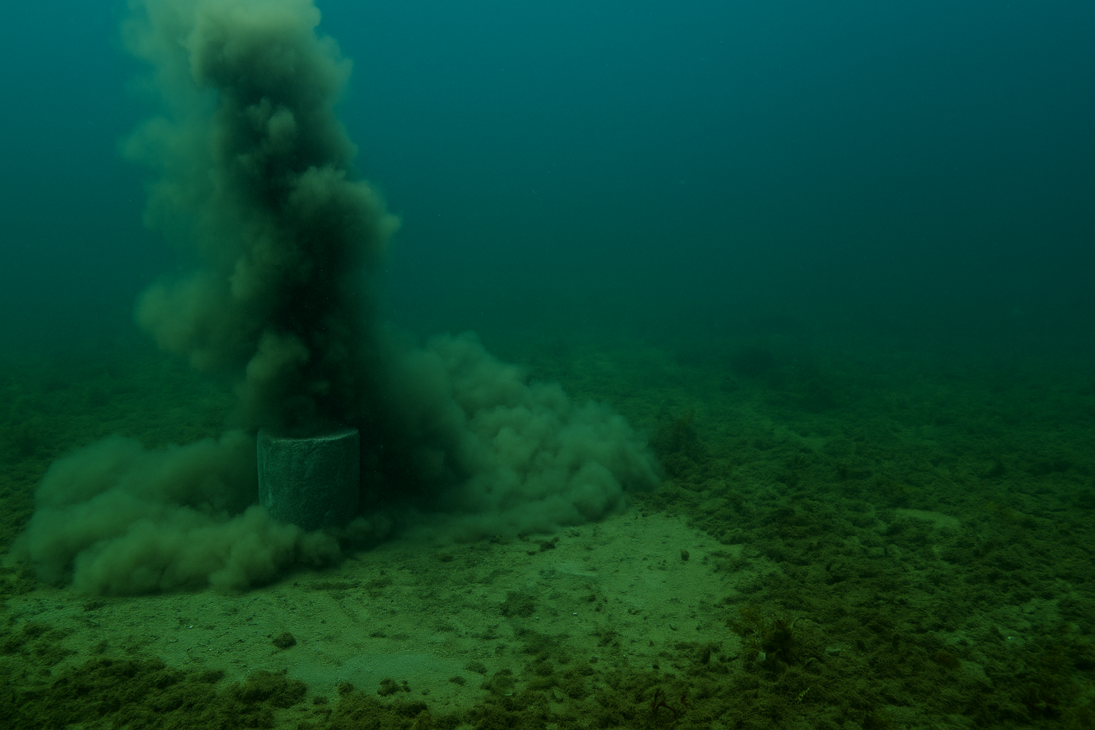 Disruption is significant when a concrete anchor impacts the seafloor