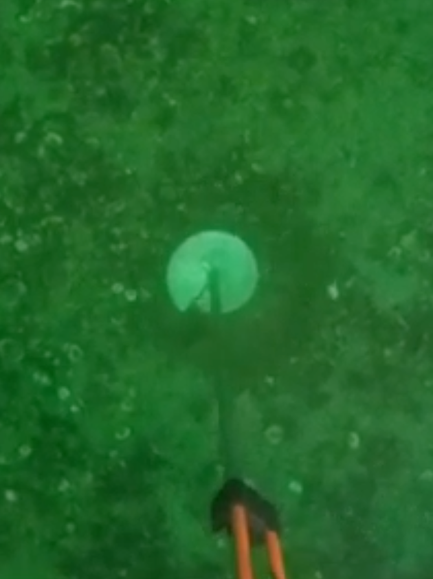 Total impacted area for AnchorBot is contained within the diameter of the helical itself